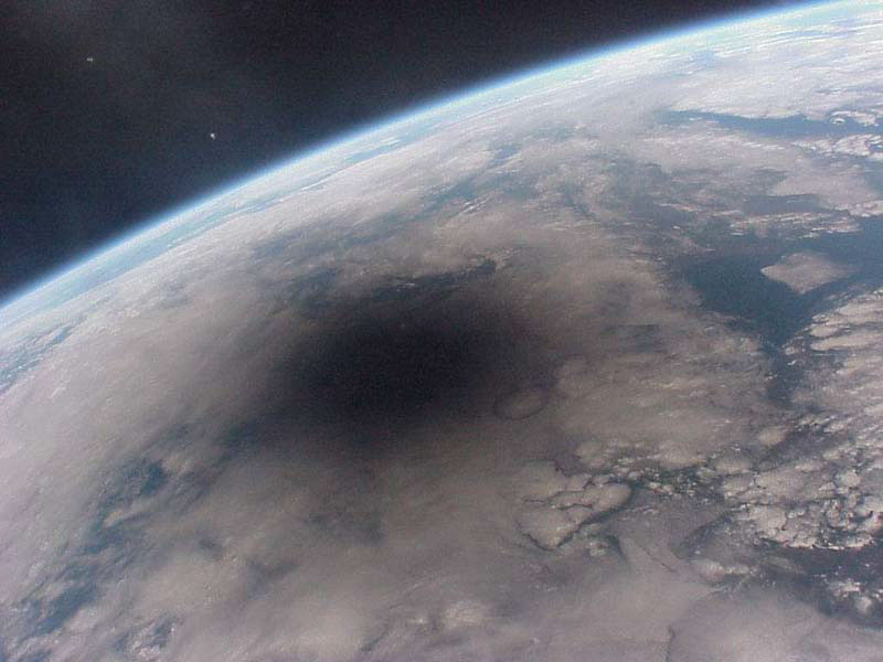 Looking Back at an Eclipsed Earth