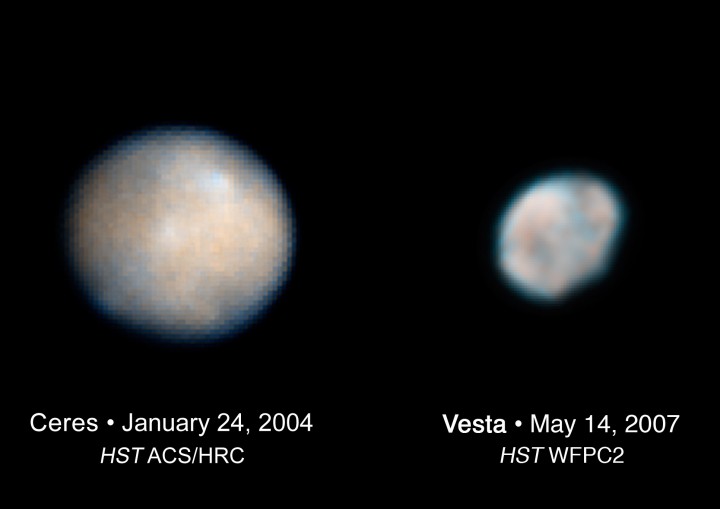 Small Worlds Ceres and Vesta