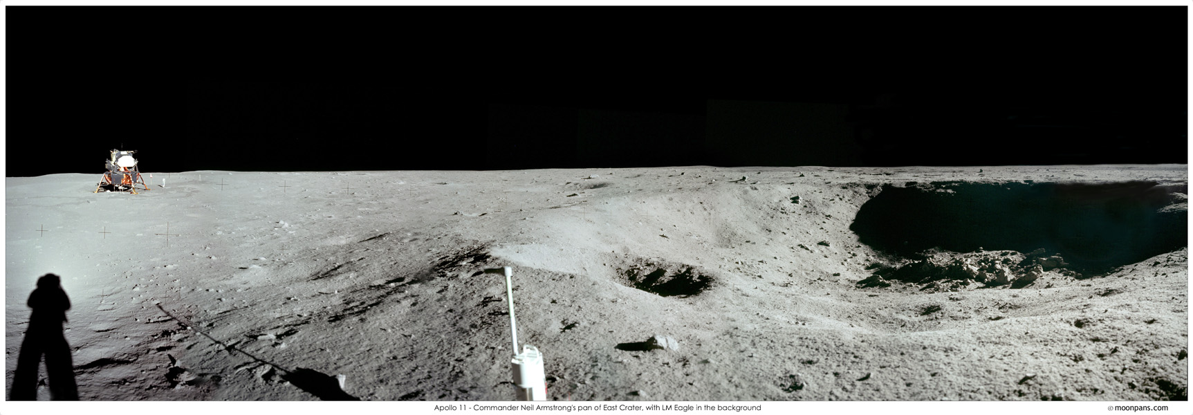 Apollo 11: East Crater Panorama