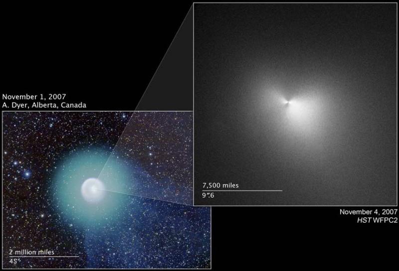 Comet Holmes from the Hubble Space Telescope