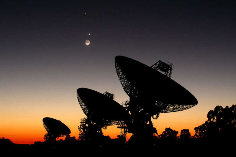 Planets Align Over Australian Radio Telescope Array