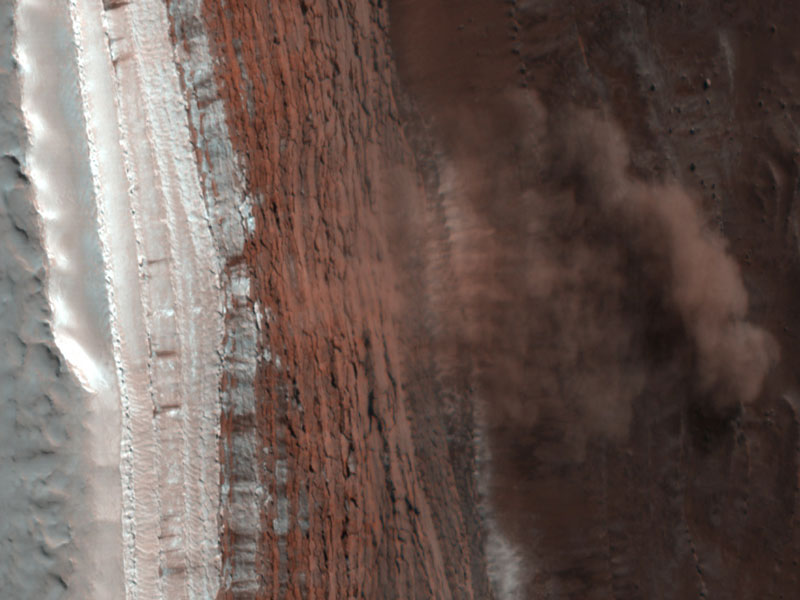 An Avalanche on Mars