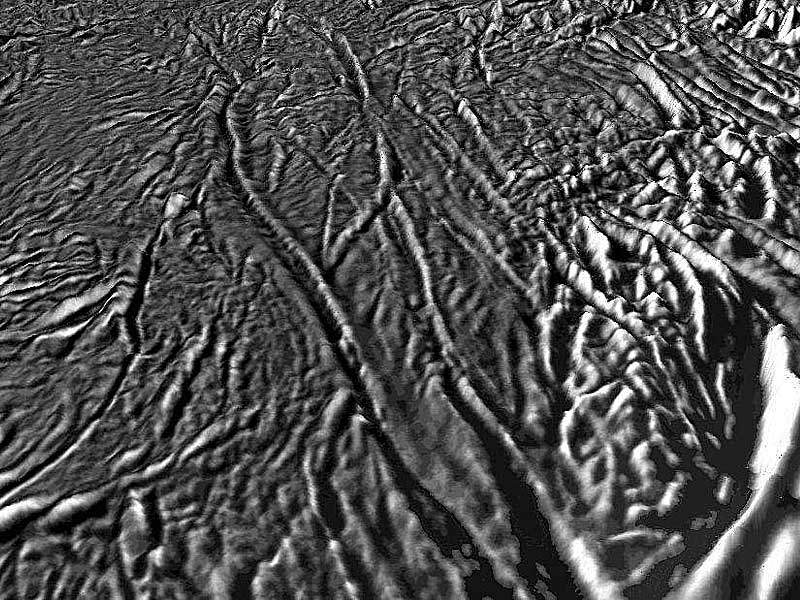Close Up of Enceladus Tiger Stripes