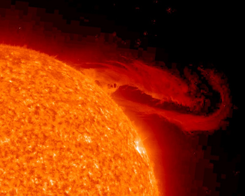 A Solar Prominence Unfurls
