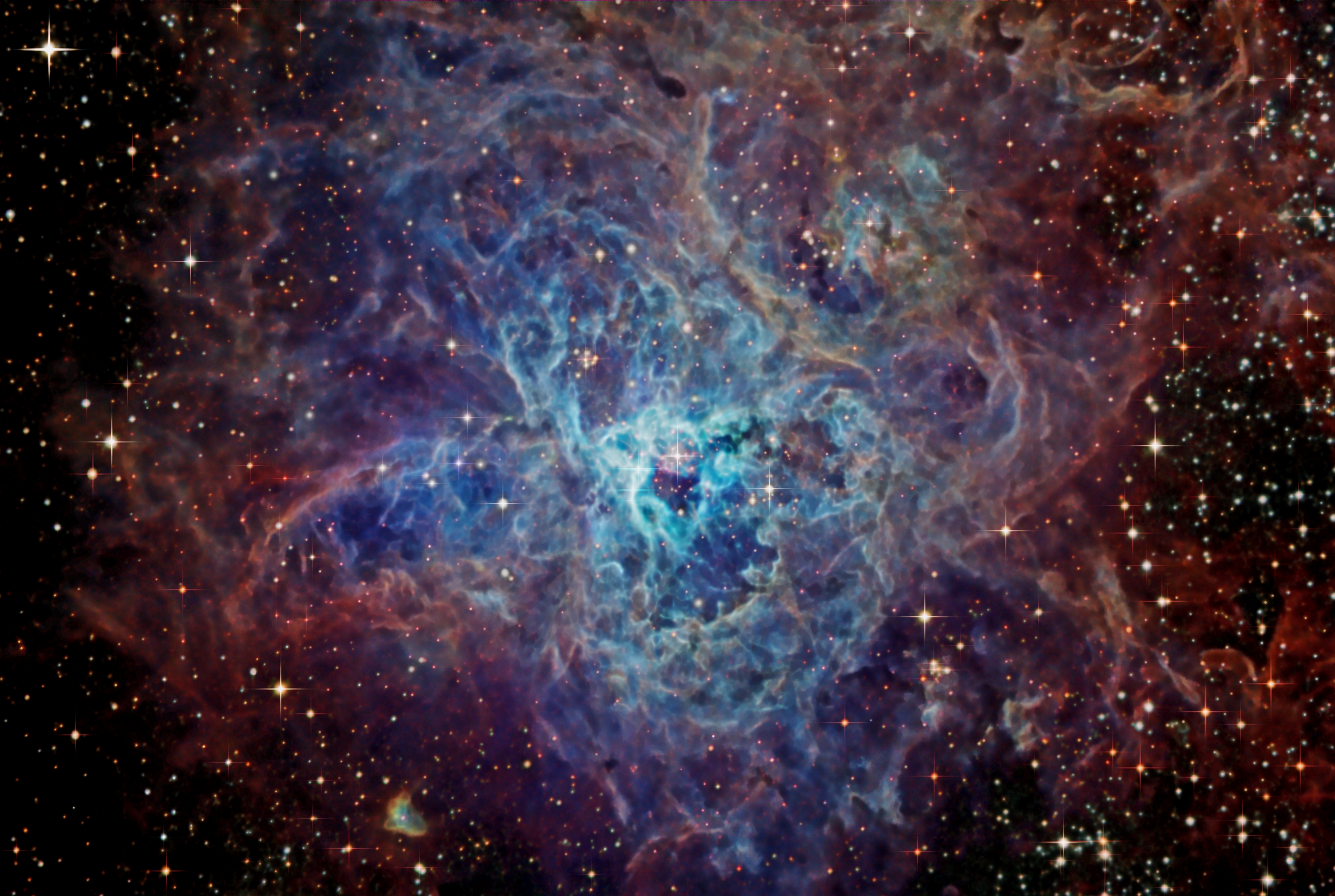 The Cosmic Web of the Tarantula Nebula
