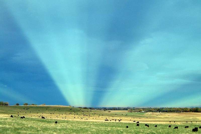 Anticrepuscular Rays Over Colorado