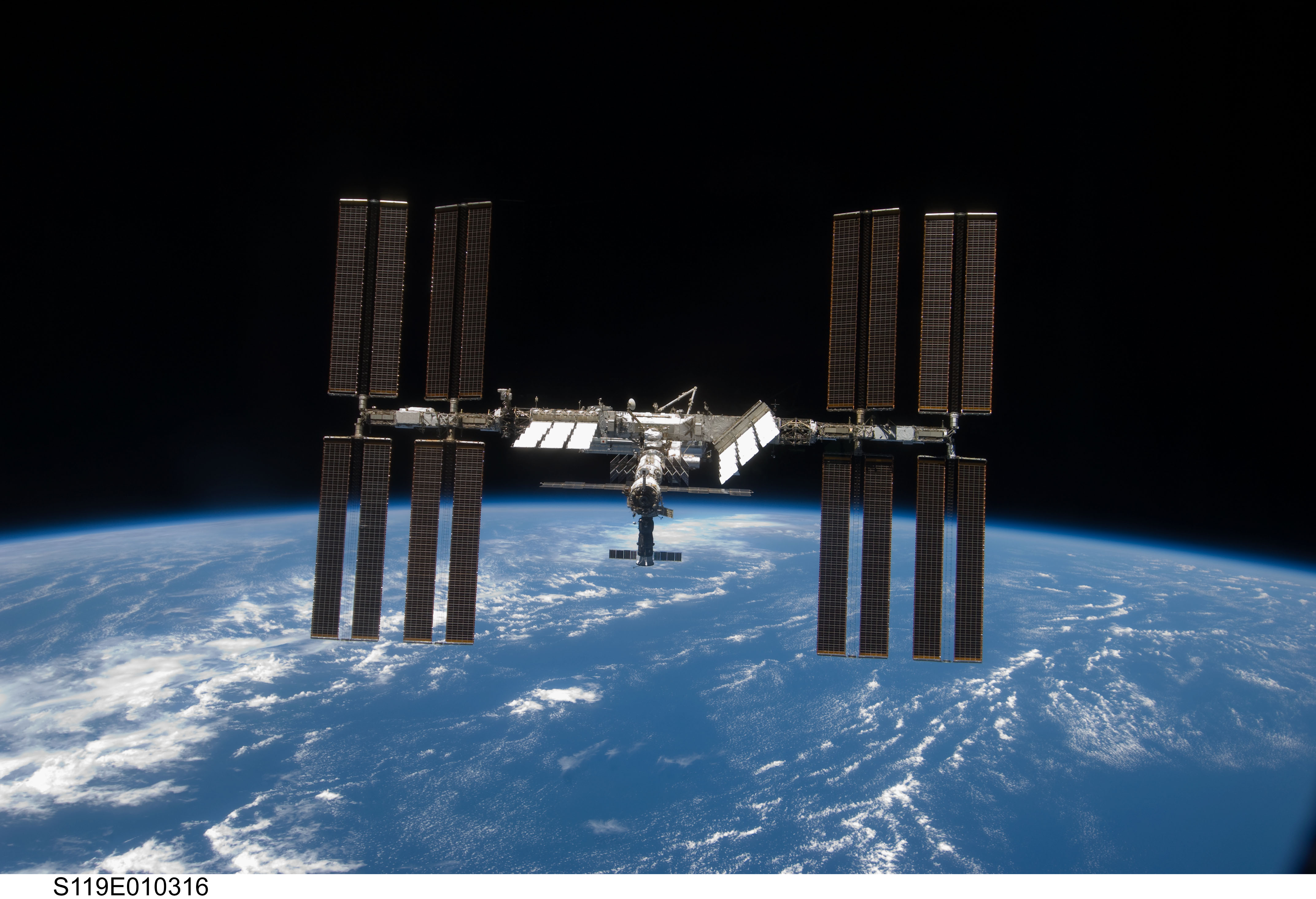 APOD: 2009 April 6  The International Space Station Expands Again