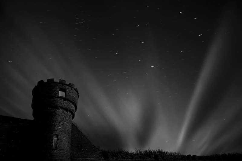 Moon Rays Over Thurso Castle