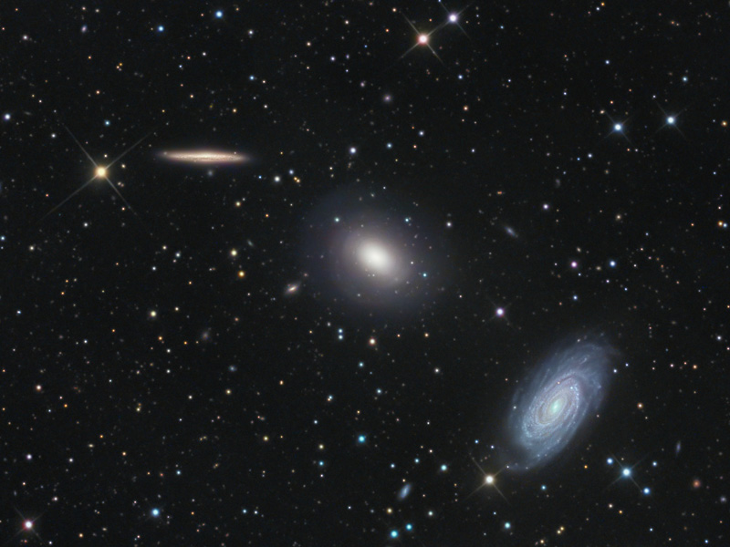 Three Galaxies in Draco