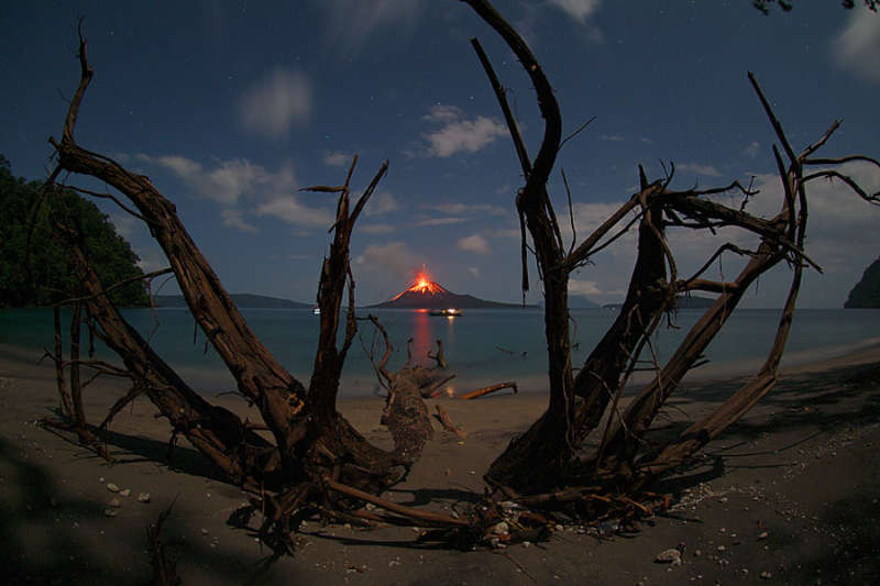 Erupting Volcano Anak Krakatau