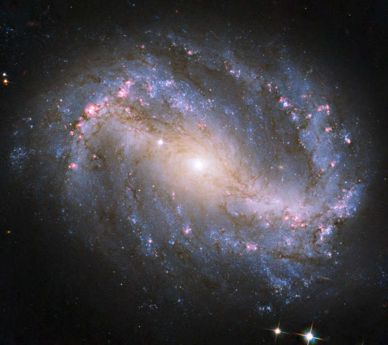 Spiral'naya galaktika s peremychkoi NGC 6217