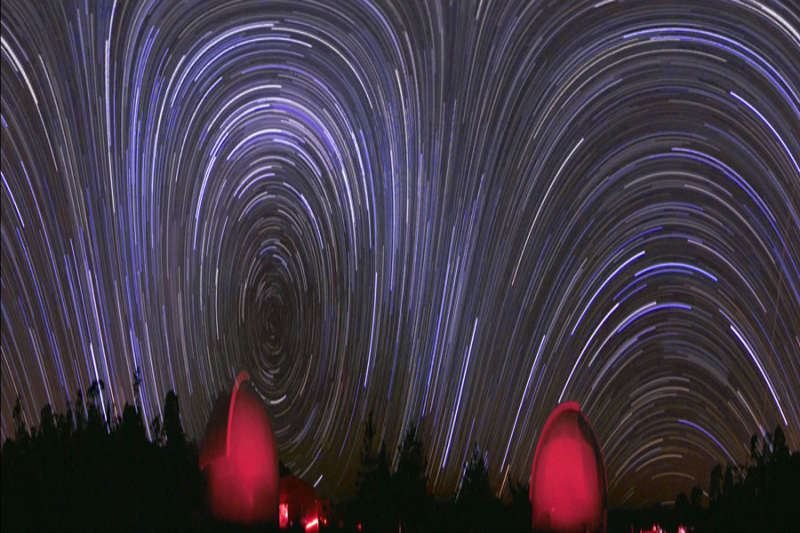 Warped Sky: Star Trails Panorama