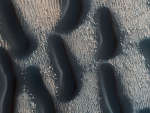Тёмные дюны в кратере Проктор на Марсе