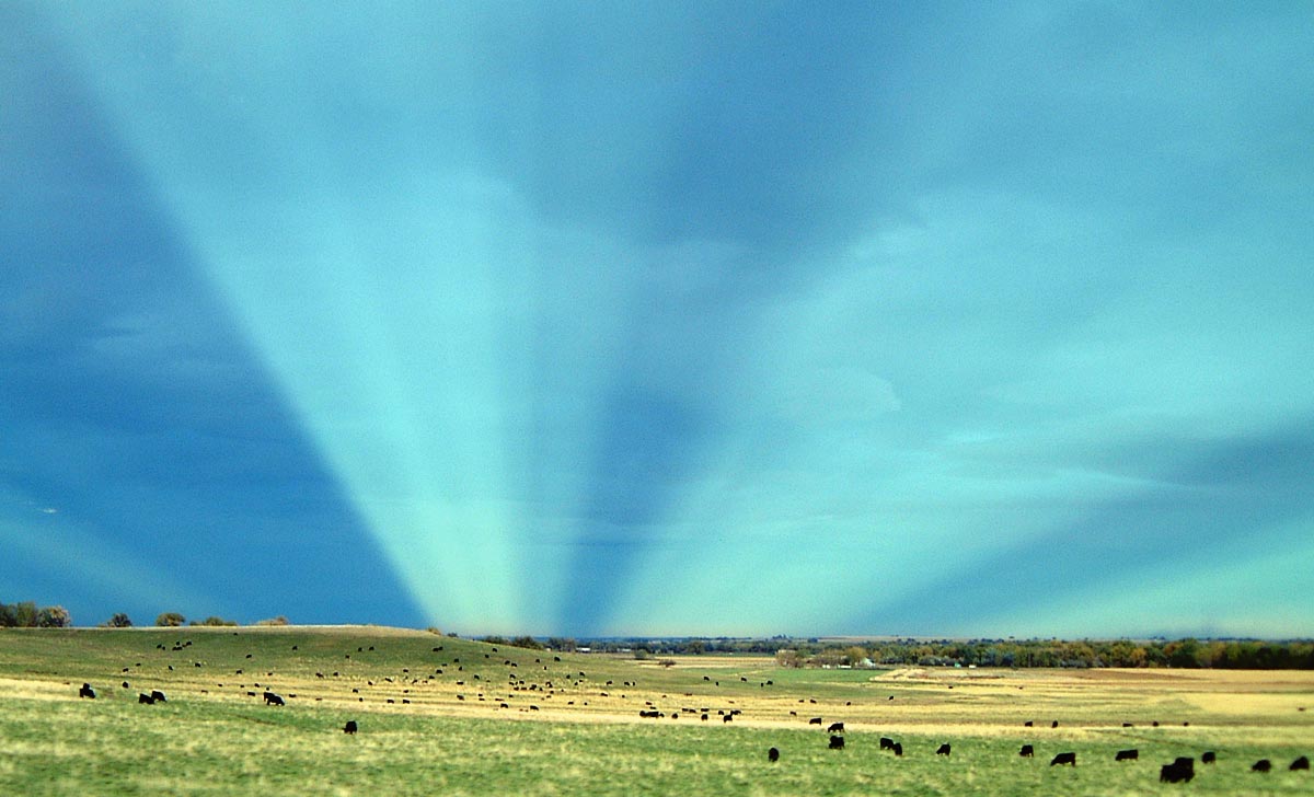 Anticrepuscular Rays Over Colorado