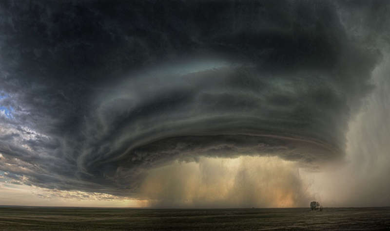 A Supercell Thunderstorm Cloud Over Montana