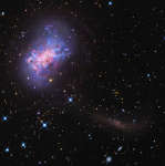 NGC 4449: звёздный поток от карликовой галактики