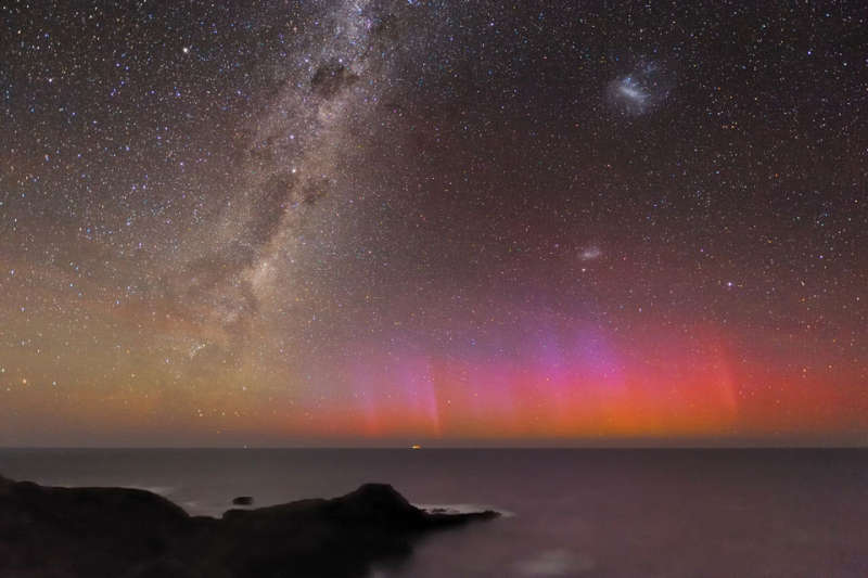Red Aurora Over Australia