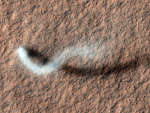 Пыльный дьявол на Марсе