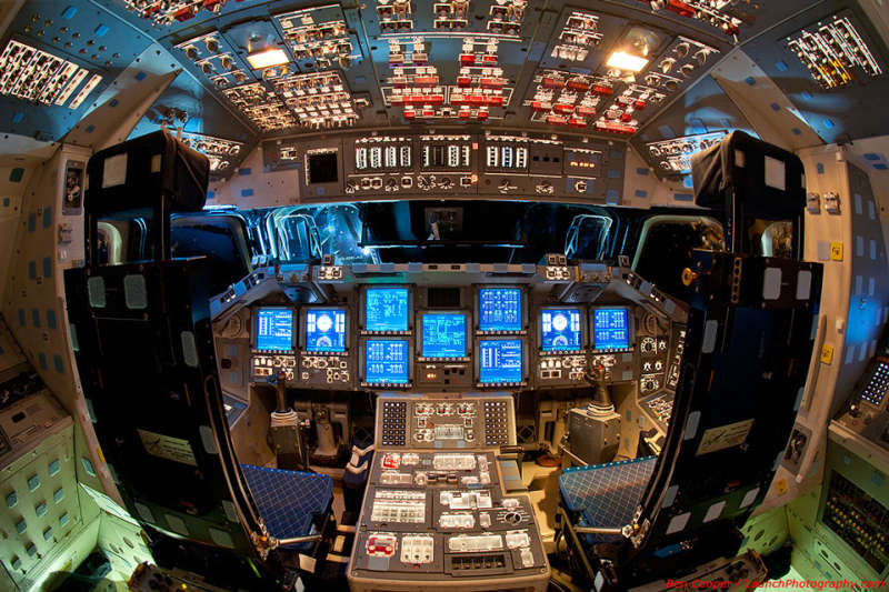 The Flight Deck of Space Shuttle Endeavour