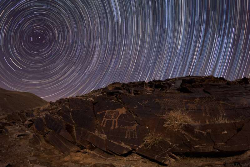 Teimareh Petroglyphs and Star Trails