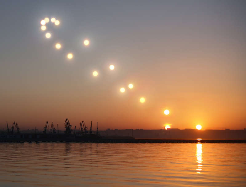 Sunrise Analemma (with a little extra)