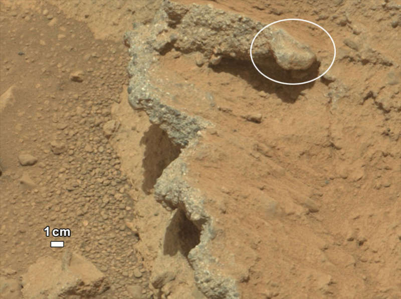 An Ancient Stream Bank on Mars