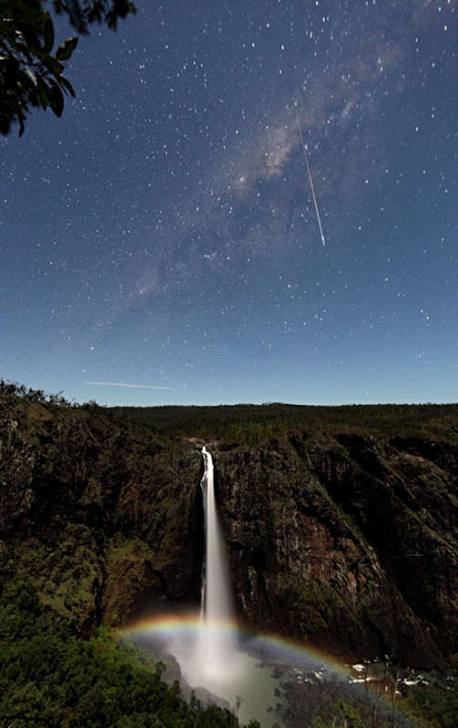 Meteor and Moonbow over Wallaman Falls