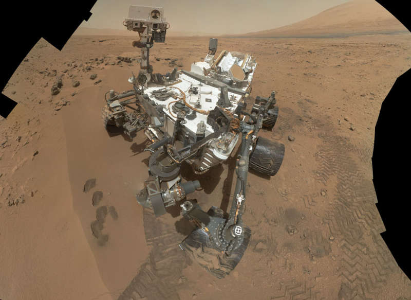 Curiosity Rover at Rocknest on Mars