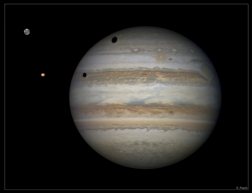 Юпитер с галилеевыми спутниками