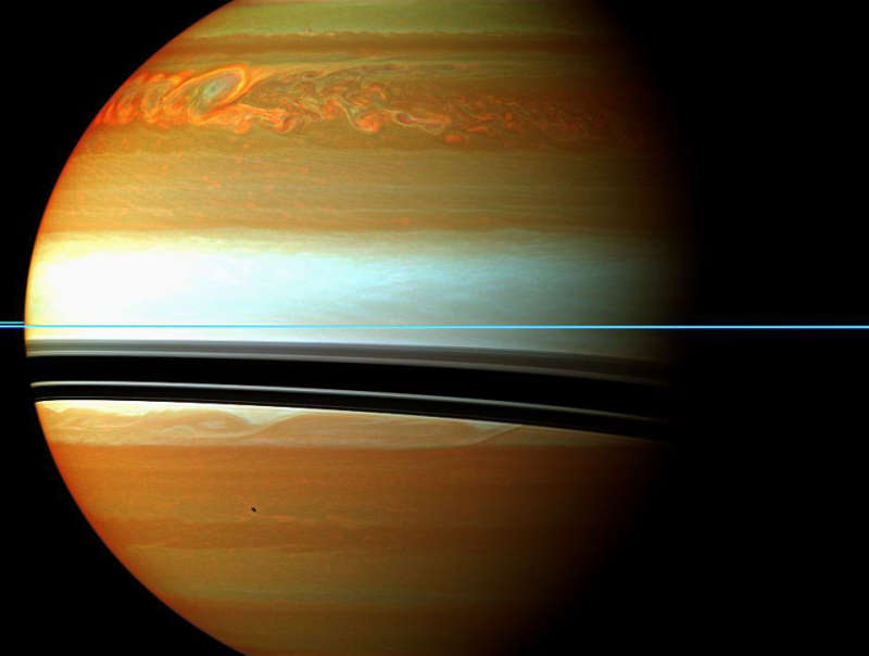 A Raging Storm System on Saturn