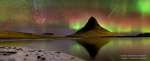 Метеоры и полярное сияние над Исландией