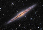 Спиральная галактика NGC 891: вид с ребра