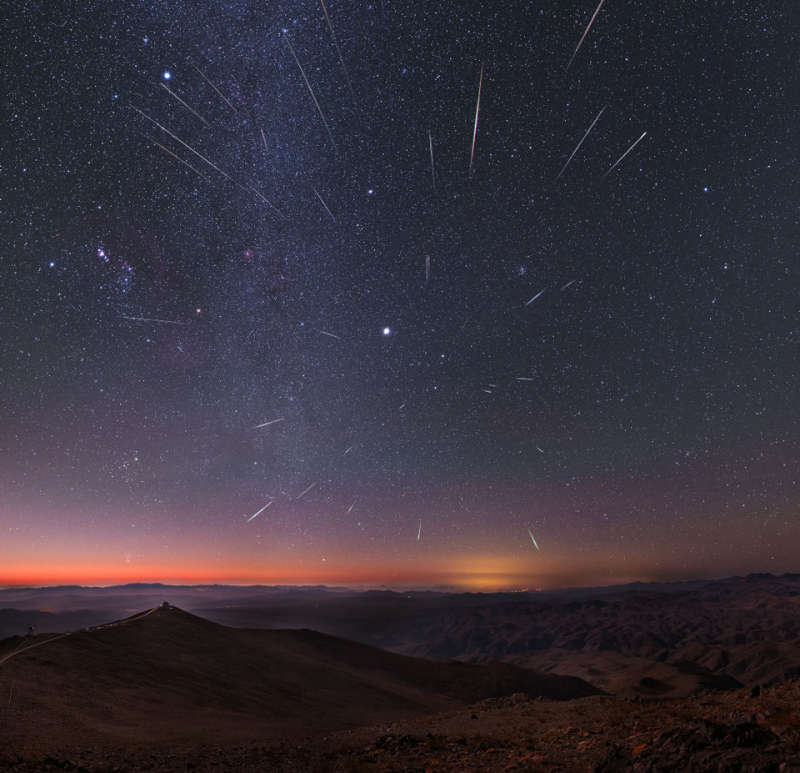 Geminid Meteors over Chile