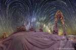Искажённое небо: звёздные следы над Национальным парком Арчес