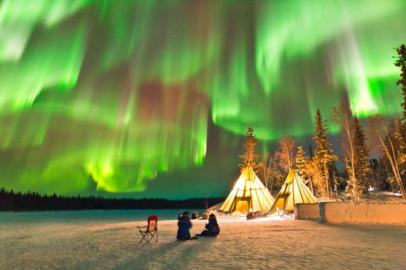 Auroras over Northern Canada