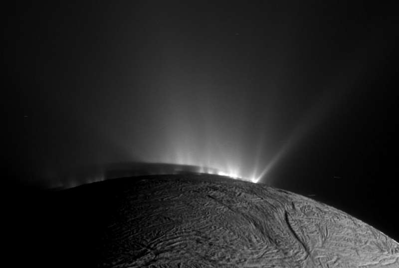 Shadows and Plumes Across Enceladus
