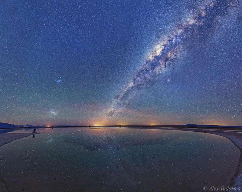 Milky Way above Atacama Salt Lagoon