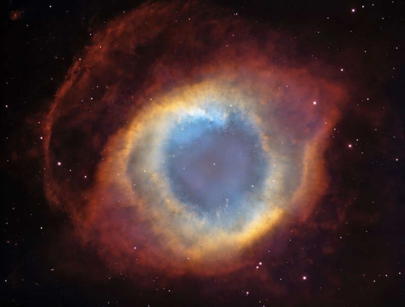 The Helix Nebula from Blanco and Hubble