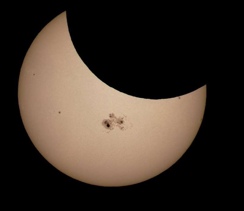 Sunspots and Solar Eclipse