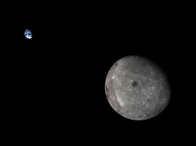 Moon and Earth from Chang e 5 T1