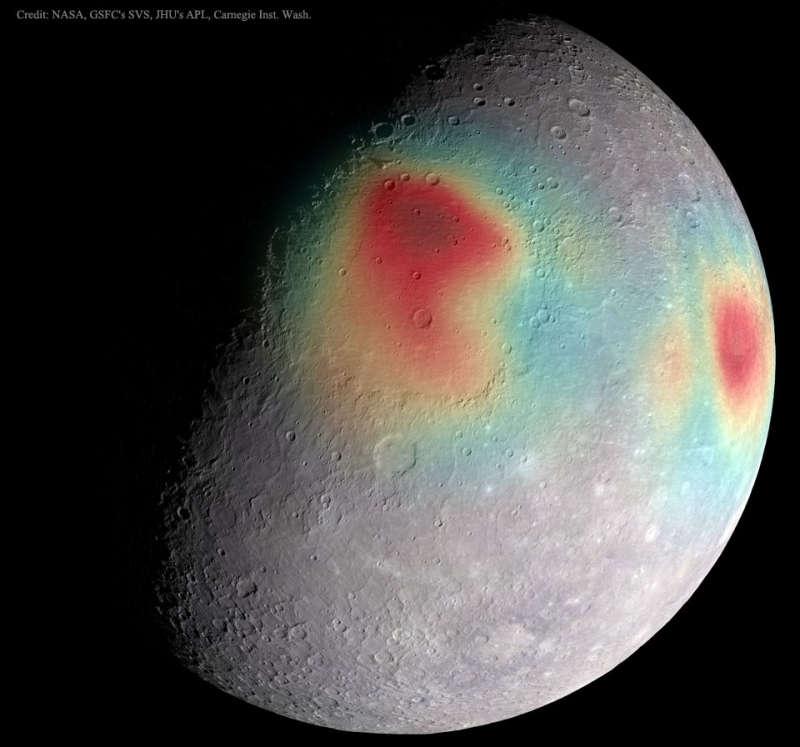 Gravitacionnye anomalii na Merkurii
