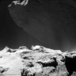 Очертания скалы на комете 67P