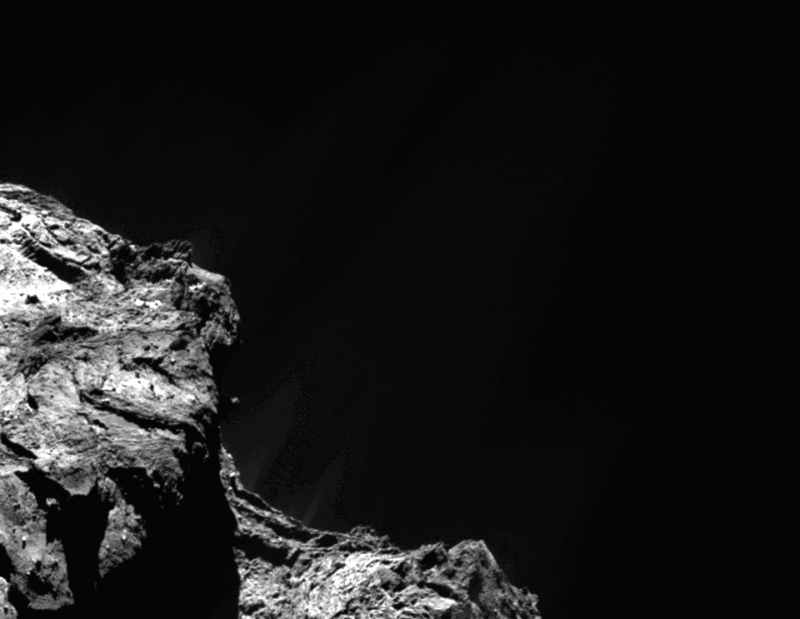 Внезапный выброс из кометы 67P