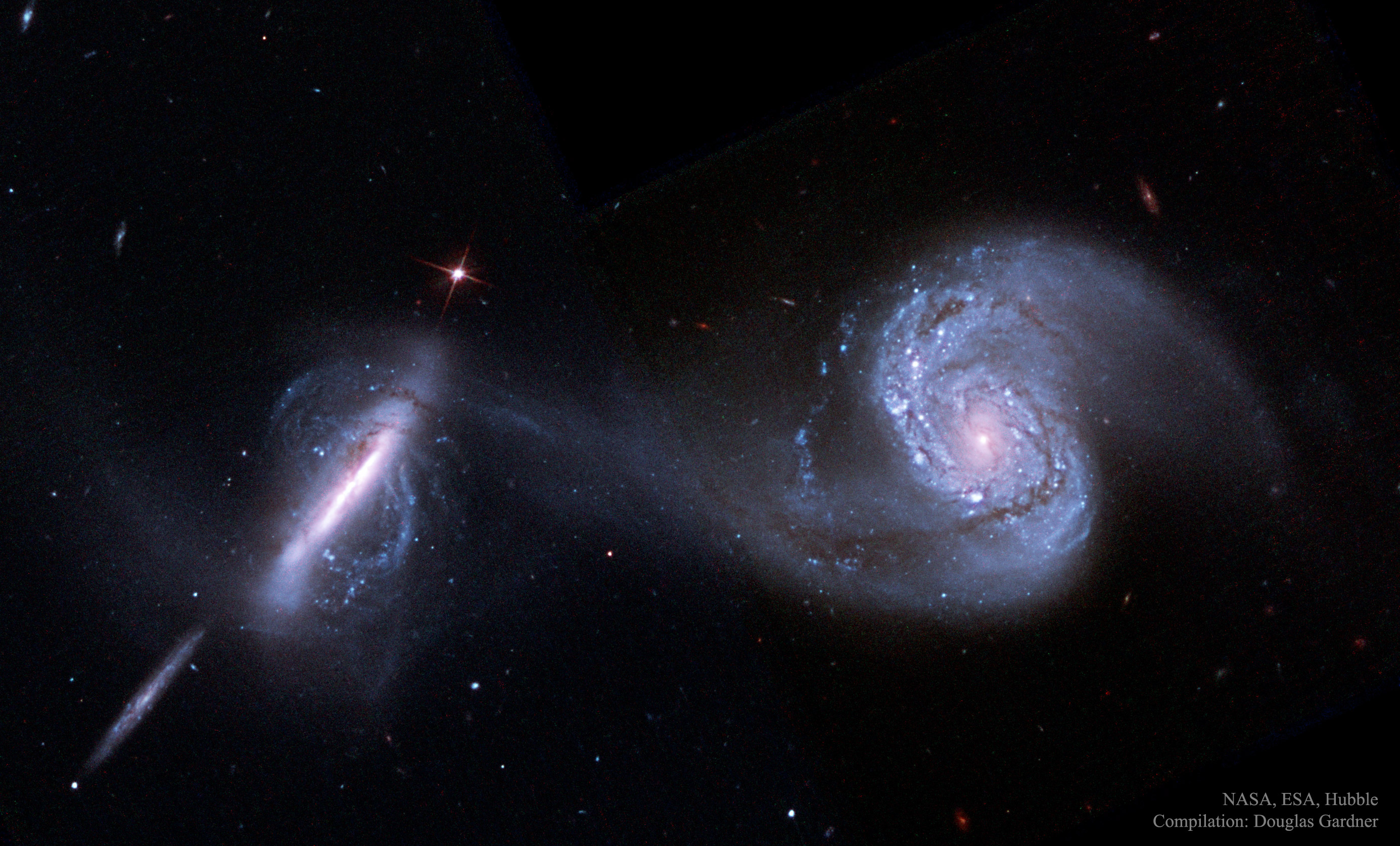 Arp 87: Merging Galaxies from Hubble