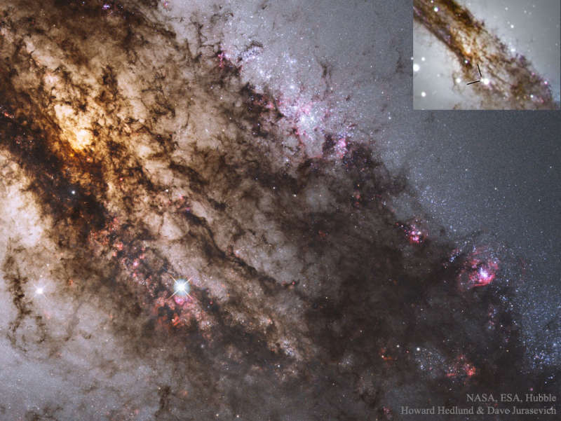 A Supernova through Galaxy Dust