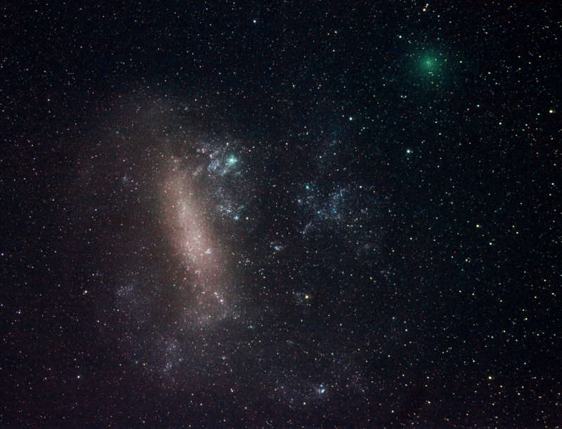 Close Comet and Large Magellanic Cloud