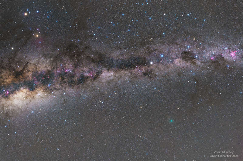 Close Comet and the Milky Way
