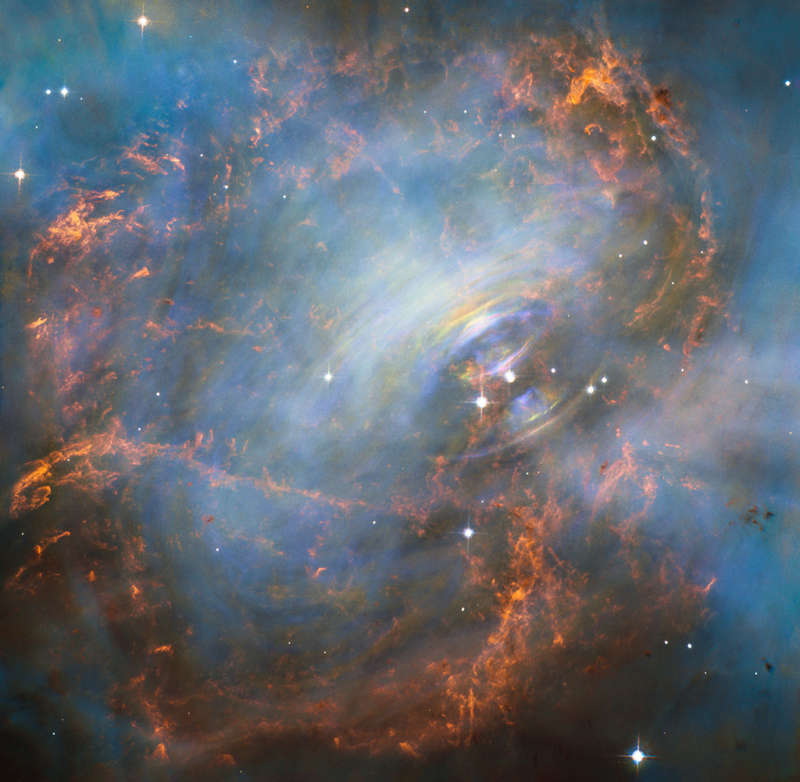 The Swirling Core of the Crab Nebula
