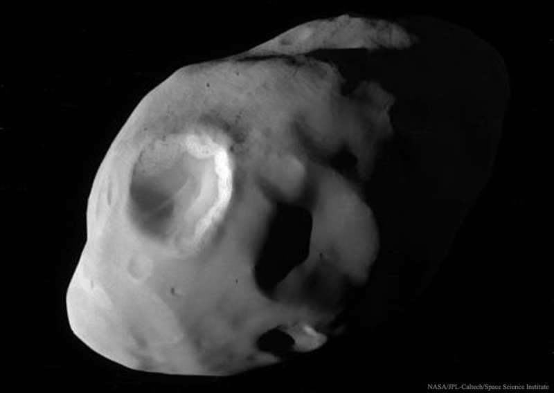 Pandora Close up at Saturn