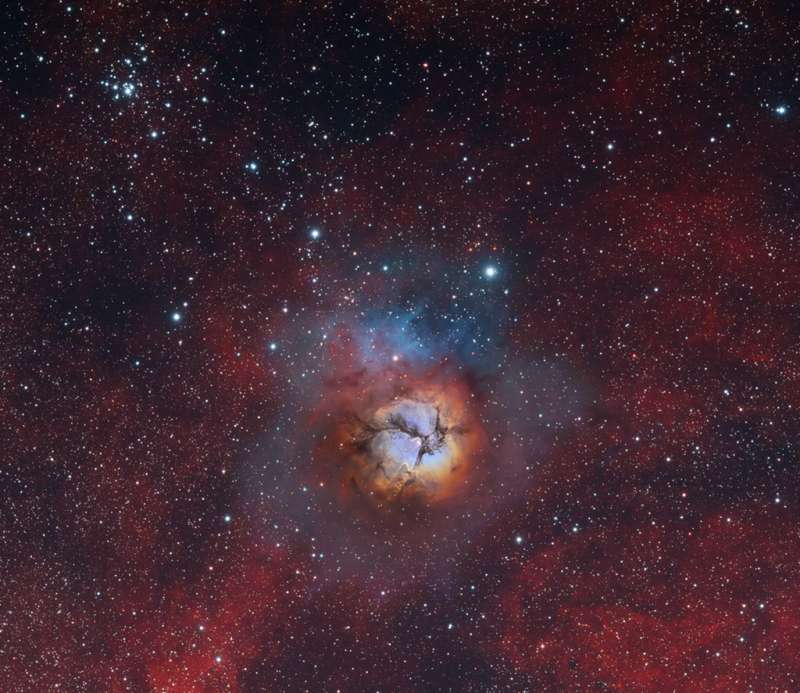 Composite Messier 20 and 21